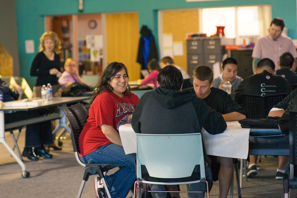 Students at ACE Leadership High School
