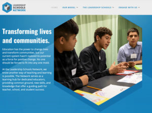 Screenshot of the Leadership Schools Network website