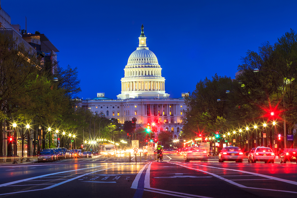 The United States Capitol building in Washington DC